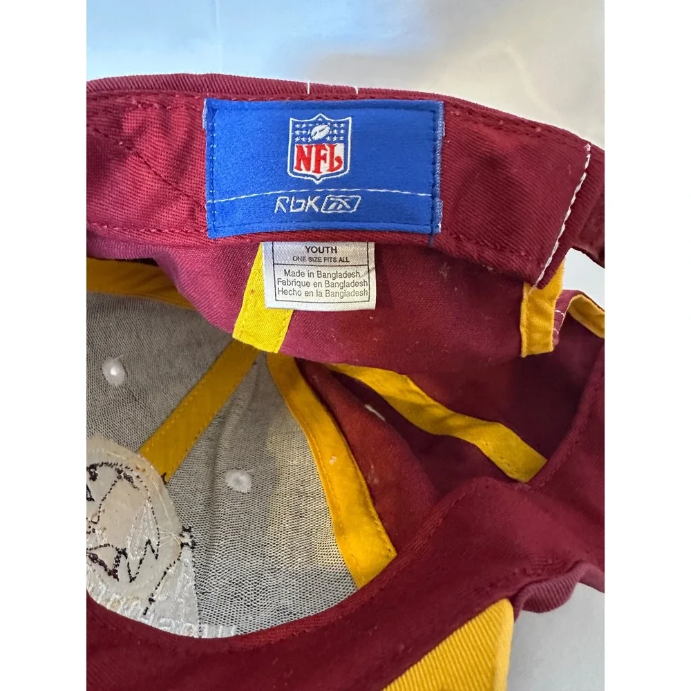 Reebok NFL Washington Redskins Youth Hat Grey Burgundy Embroidered Cap OSFA